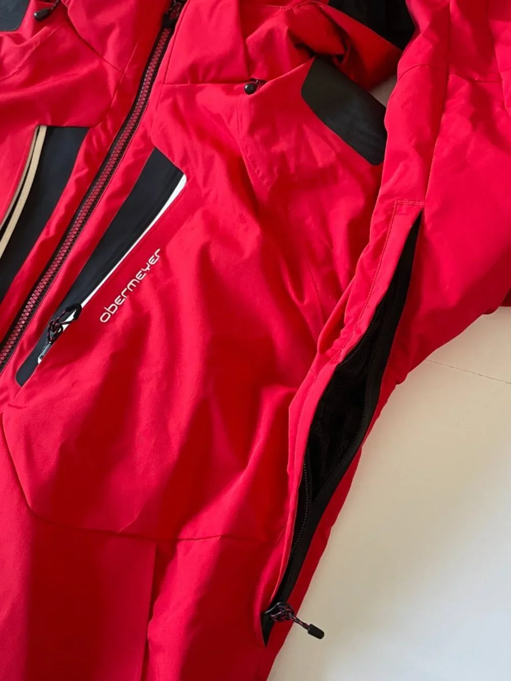 Obermeyer Recco - Ski/Snowboard Jacket - Red/Black - Mens - Small - Reflector  l